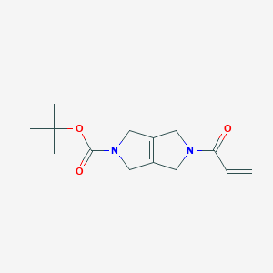 molecular formula C14H20N2O3 B2393790 tert-butyl 5-(prop-2-enoyl)-1H,2H,3H,4H,5H,6H-pyrrolo[3,4-c]pyrrole-2-carboxylate CAS No. 2094749-85-4
