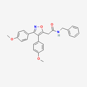 molecular formula C26H24N2O4 B2393793 N-benzyl-2-[3,4-bis(4-methoxyphenyl)-1,2-oxazol-5-yl]acetamide CAS No. 302939-26-0