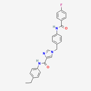 N-(4-ethylphenyl)-1-(4-(4-fluorobenzamido)benzyl)-1H-imidazole-4-carboxamide
