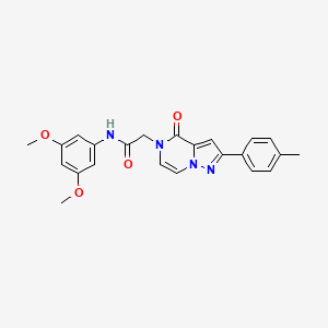 molecular formula C23H22N4O4 B2393801 N-(3,5-dimethoxyphenyl)-2-[2-(4-methylphenyl)-4-oxopyrazolo[1,5-a]pyrazin-5(4H)-yl]acetamide CAS No. 941963-75-3