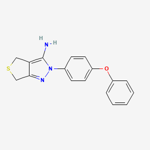 molecular formula C17H15N3OS B2393804 2-(4-phenoxyphenyl)-4,6-dihydro-2H-thieno[3,4-c]pyrazol-3-amine CAS No. 1105192-35-5