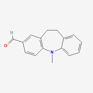 molecular formula C16H15NO B2393814 5-methyl-10,11-dihydro-5H-dibenzo[b,f]azepine-2-carbaldehyde CAS No. 6487-67-8