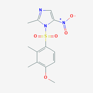 molecular formula C13H15N3O5S B239382 1-(4-Methoxy-2,3-dimethyl-benzenesulfonyl)-2-methyl-5-nitro-1H-imidazole 