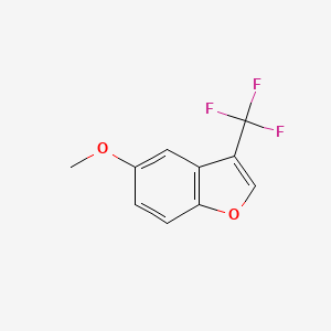 molecular formula C10H7F3O2 B2393820 5-Methoxy-3-(trifluoromethyl)benzofuran CAS No. 1400764-48-8