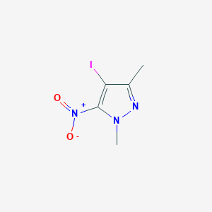 molecular formula C5H6IN3O2 B2393821 4-iodo-1,3-dimethyl-5-nitro-1H-pyrazole CAS No. 1791389-22-4