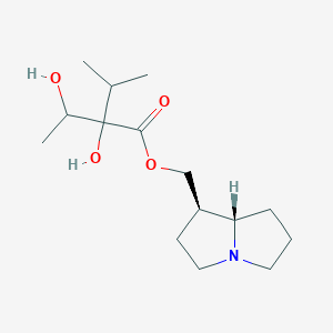 molecular formula C15H27NO4 B2393831 (1R,7aS)-hexahydro-1H-pyrrolizin-1-ylmethyl 2,3-dihydroxy-2-(propan-2-yl)butanoate CAS No. 903507-51-7
