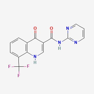4-hydroxy-N-(pyrimidin-2-yl)-8-(trifluoromethyl)quinoline-3-carboxamide