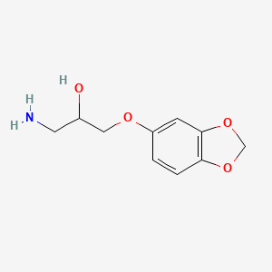 molecular formula C10H13NO4 B2393855 1-amino-3-(2H-1,3-benzodioxol-5-yloxy)propan-2-ol CAS No. 258853-83-7