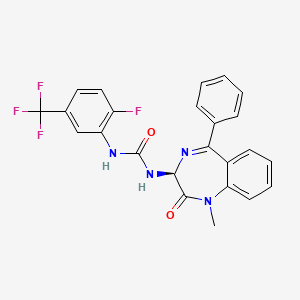 1-[2-fluoro-5-(trifluoromethyl)phenyl]-3-[(3S)-1-methyl-2-oxo-5-phenyl-2,3-dihydro-1H-1,4-benzodiazepin-3-yl]urea