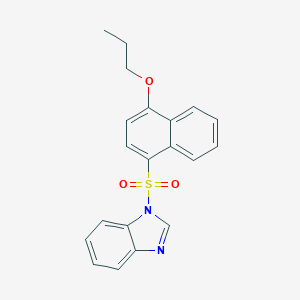 molecular formula C20H18N2O3S B239386 4-(1H-benzimidazol-1-ylsulfonyl)-1-naphthyl propyl ether 