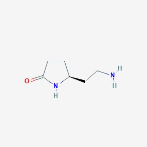 molecular formula C6H12N2O B2393863 (5S)-5-(2-Aminoethyl)pyrrolidin-2-one CAS No. 1909286-52-7