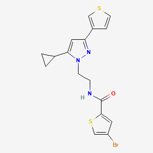 4-bromo-N-(2-(5-cyclopropyl-3-(thiophen-3-yl)-1H-pyrazol-1-yl)ethyl)thiophene-2-carboxamide