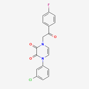 1-(3-chlorophenyl)-4-(2-(4-fluorophenyl)-2-oxoethyl)pyrazine-2,3(1H,4H)-dione