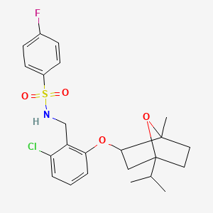 N-{2-chloro-6-[(4-isopropyl-1-methyl-7-oxabicyclo[2.2.1]hept-2-yl)oxy]benzyl}-4-fluorobenzenesulfonamide