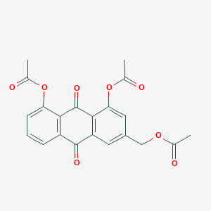 molecular formula C21H16O8 B023939 1,8-双(乙酰氧基)-3-[(乙酰氧基)甲基]-9,10-蒽醌 CAS No. 25395-11-3