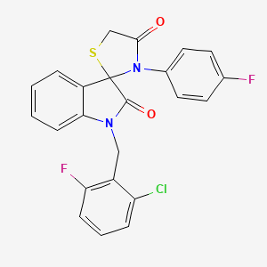 1-(2-Chloro-6-fluorobenzyl)-3'-(4-fluorophenyl)spiro[indoline-3,2'-thiazolidine]-2,4'-dione
