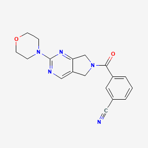3-(2-morpholino-6,7-dihydro-5H-pyrrolo[3,4-d]pyrimidine-6-carbonyl)benzonitrile