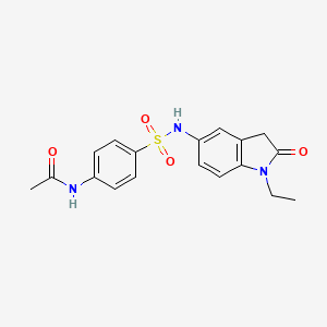 N-(4-(N-(1-ethyl-2-oxoindolin-5-yl)sulfamoyl)phenyl)acetamide