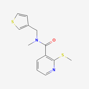 molecular formula C13H14N2OS2 B2393925 N-methyl-2-(methylsulfanyl)-N-[(thiophen-3-yl)methyl]pyridine-3-carboxamide CAS No. 1208954-02-2