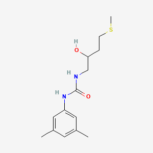molecular formula C14H22N2O2S B2393942 1-(3,5-Dimethylphenyl)-3-(2-hydroxy-4-methylsulfanylbutyl)urea CAS No. 2309186-96-5