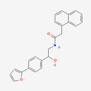 molecular formula C24H21NO3 B2393950 N-[2-[4-(Furan-2-yl)phenyl]-2-hydroxyethyl]-2-naphthalen-1-ylacetamide CAS No. 2319850-26-3