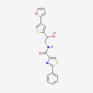 N-[2-[4-(Furan-2-yl)thiophen-2-yl]-2-hydroxyethyl]-2-phenyl-1,3-thiazole-4-carboxamide