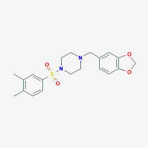 1-(1,3-Benzodioxol-5-ylmethyl)-4-[(3,4-dimethylphenyl)sulfonyl]piperazine