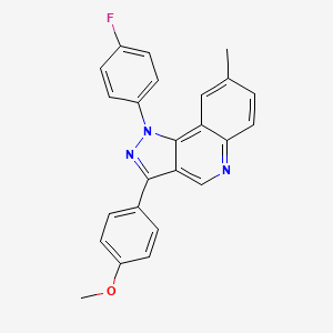 molecular formula C24H18FN3O B2393961 1-(4-fluorophenyl)-3-(4-methoxyphenyl)-8-methyl-1H-pyrazolo[4,3-c]quinoline CAS No. 901247-52-7