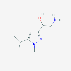 2-Amino-1-(1-methyl-5-propan-2-ylpyrazol-3-yl)ethanol