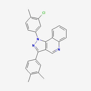 molecular formula C25H20ClN3 B2393976 1-(3-chloro-4-methylphenyl)-3-(3,4-dimethylphenyl)-1H-pyrazolo[4,3-c]quinoline CAS No. 901267-51-4