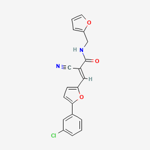 (E)-3-(5-(3-chlorophenyl)furan-2-yl)-2-cyano-N-(furan-2-ylmethyl)acrylamide