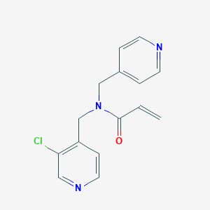molecular formula C15H14ClN3O B2393993 N-[(3-Chloropyridin-4-yl)methyl]-N-(pyridin-4-ylmethyl)prop-2-enamide CAS No. 2411243-49-5