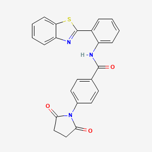 N-[2-(1,3-benzothiazol-2-yl)phenyl]-4-(2,5-dioxopyrrolidin-1-yl)benzamide
