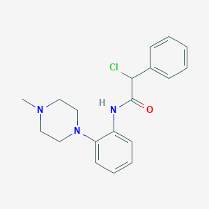 molecular formula C19H22ClN3O B2393996 2-chloro-N-[2-(4-methylpiperazin-1-yl)phenyl]-2-phenylacetamide CAS No. 400076-93-9