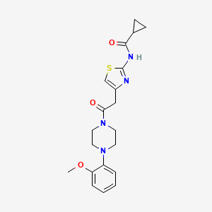 N-(4-(2-(4-(2-methoxyphenyl)piperazin-1-yl)-2-oxoethyl)thiazol-2-yl)cyclopropanecarboxamide