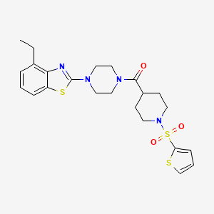 (4-(4-Ethylbenzo[d]thiazol-2-yl)piperazin-1-yl)(1-(thiophen-2-ylsulfonyl)piperidin-4-yl)methanone