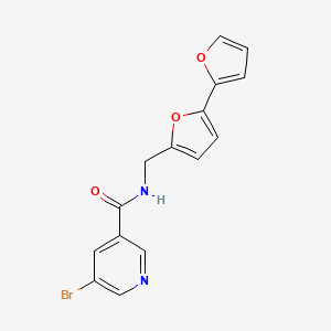 molecular formula C15H11BrN2O3 B2394021 N-({[2,2'-bifuran]-5-yl}methyl)-5-bromopyridine-3-carboxamide CAS No. 2097889-34-2