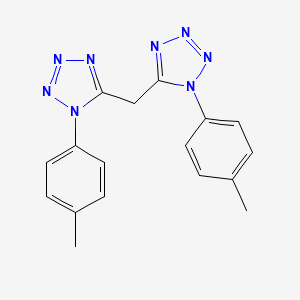 molecular formula C17H16N8 B2394022 bis(1-(p-tolyl)-1H-tetrazol-5-yl)methane CAS No. 105678-67-9
