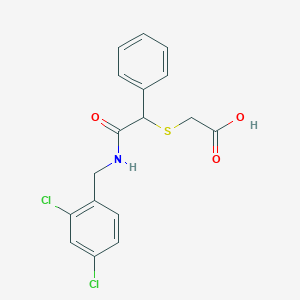 molecular formula C17H15Cl2NO3S B2394027 2-({2-[(2,4-Dichlorobenzyl)amino]-2-oxo-1-phenylethyl}sulfanyl)acetic acid CAS No. 339108-47-3