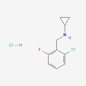 molecular formula C10H12Cl2FN B2394033 N-(2-chloro-6-fluorobenzyl)-N-cyclopropylamine hydrochloride CAS No. 1050213-37-0