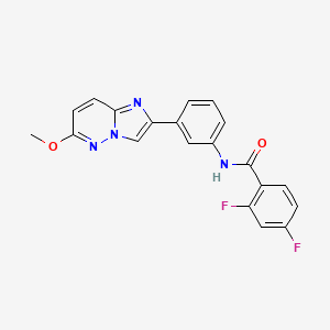 molecular formula C20H14F2N4O2 B2394034 2,4-difluoro-N-(3-(6-methoxyimidazo[1,2-b]pyridazin-2-yl)phenyl)benzamide CAS No. 955598-17-1
