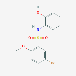 molecular formula C13H12BrNO4S B239404 5-bromo-N-(2-hydroxyphenyl)-2-methoxybenzenesulfonamide 