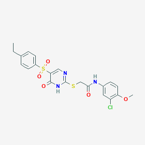 N-(3-chloro-4-methoxyphenyl)-2-({5-[(4-ethylphenyl)sulfonyl]-6-oxo-1,6-dihydropyrimidin-2-yl}thio)acetamide