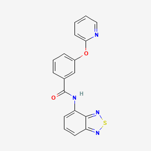 molecular formula C18H12N4O2S B2394042 N-(2,1,3-苯并噻二唑-4-基)-3-(吡啶-2-基氧基)苯甲酰胺 CAS No. 1705677-44-6