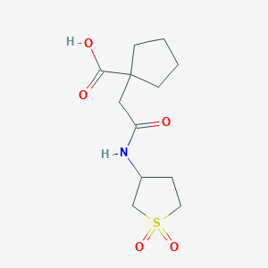 1-(2-((1,1-Dioxidotetrahydrothiophen-3-yl)amino)-2-oxoethyl)cyclopentanecarboxylic acid