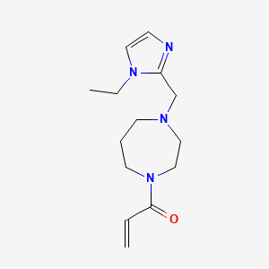 molecular formula C14H22N4O B2394053 1-[4-[(1-Ethylimidazol-2-yl)methyl]-1,4-diazepan-1-yl]prop-2-en-1-one CAS No. 2175580-95-5