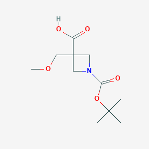 molecular formula C11H19NO5 B2394056 1-[(Tert-butoxy)carbonyl]-3-(methoxymethyl)azetidine-3-carboxylic acid CAS No. 1254945-60-2