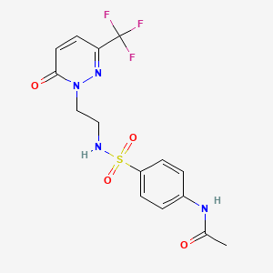 N-[4-[2-[6-Oxo-3-(trifluoromethyl)pyridazin-1-yl]ethylsulfamoyl]phenyl]acetamide