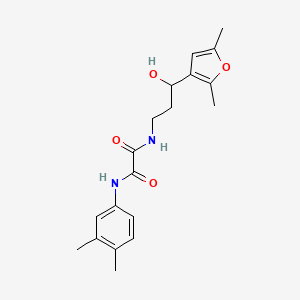 N1-(3-(2,5-dimethylfuran-3-yl)-3-hydroxypropyl)-N2-(3,4-dimethylphenyl)oxalamide