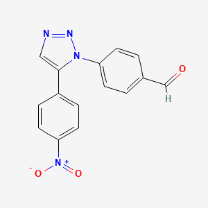 4-(5-{4-nitrophenyl}-1H-1,2,3-triazol-1-yl)benzaldehyde